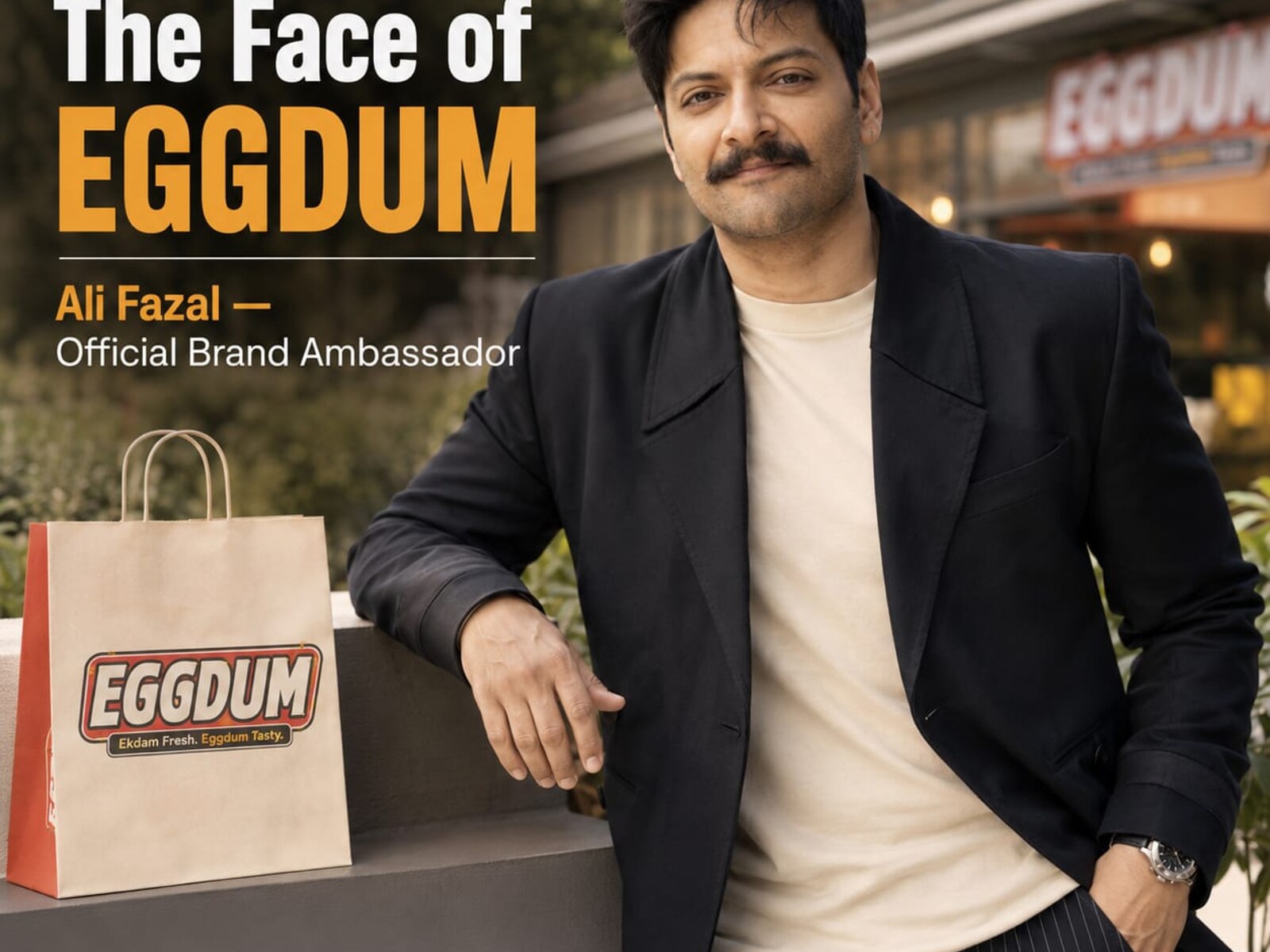 Bollywood actor Ali Fazal, Official Brand Ambassador of EGGDUM, appointed effective July 1, 2026.